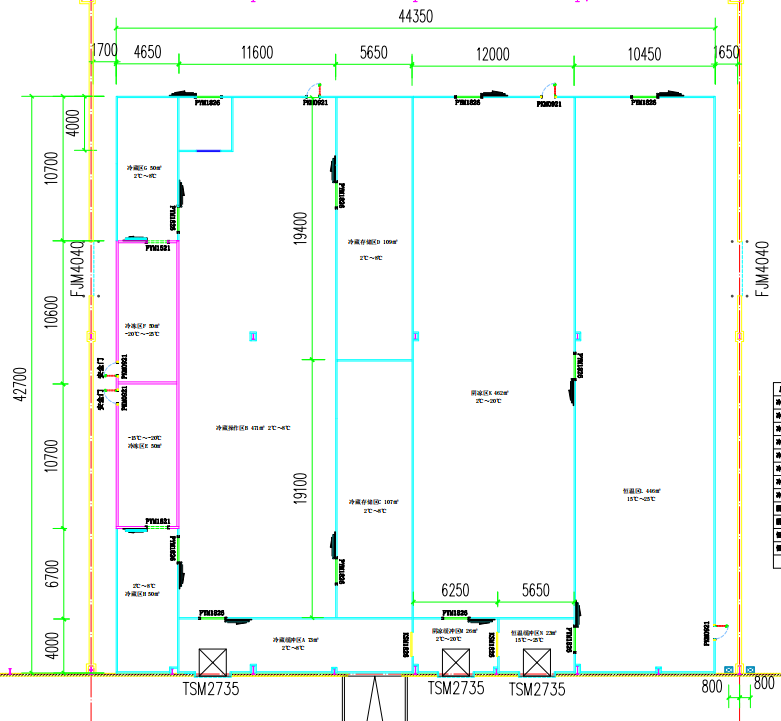 華欣醫(yī)藥物流冷庫圖紙